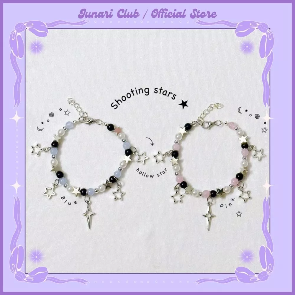Vòng tay handmade shooting stars - Vòng tay đôi hình ngôi sao - Vòng tay couple đáng yêu phong cách y2k - Junari.club
