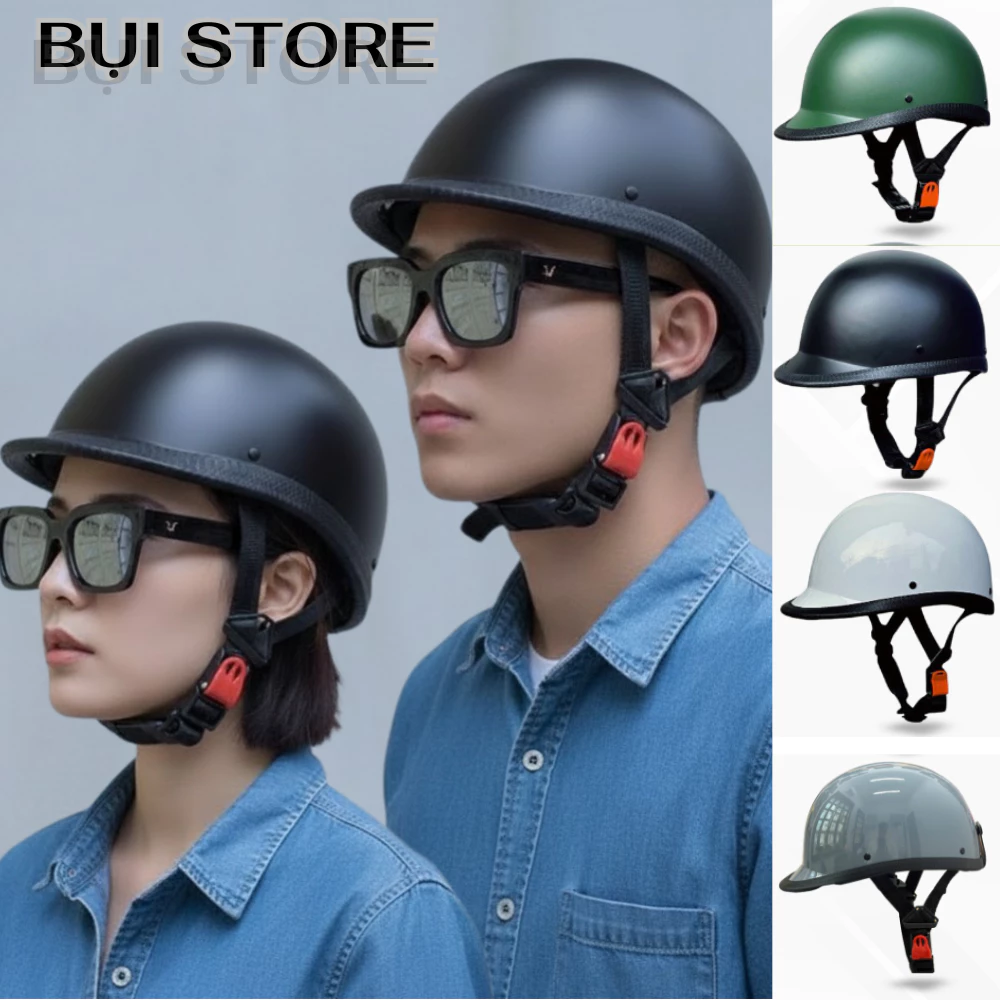 Mũ bảo hiểm lưỡi trai nửa đầu Đua Ngựa nhẹ nhàng thời trang đi trong phố