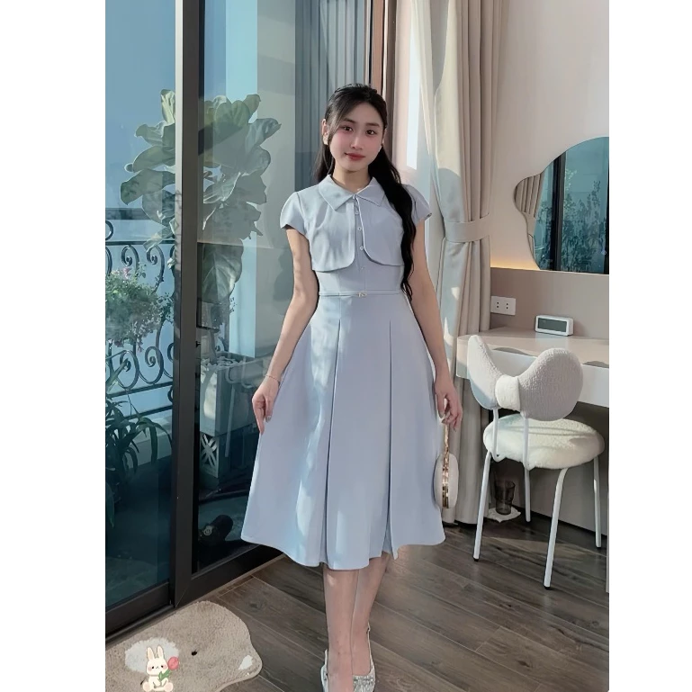 Rosy S18 - Váy thiết kế dáng A trẻ trung, thanh lịch, váy công sở phù hợp đi làm, đi chơi và đi tiệc