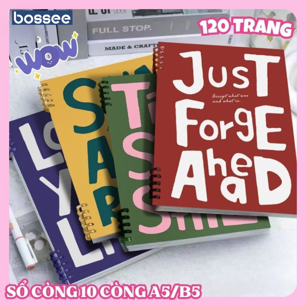 Sổ còng A5 B5 120 trang, Bìa graffiti phong cách Mỹ  kèm ruột giấy - Vỏ bìa nhựa binder, sổ thiết kế khuyết còng - SIJIN