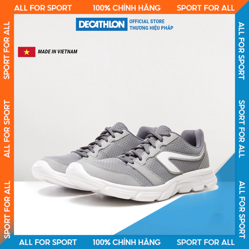 Giày chạy bộ nam Decathlon Run One siêu nhẹ màu xám