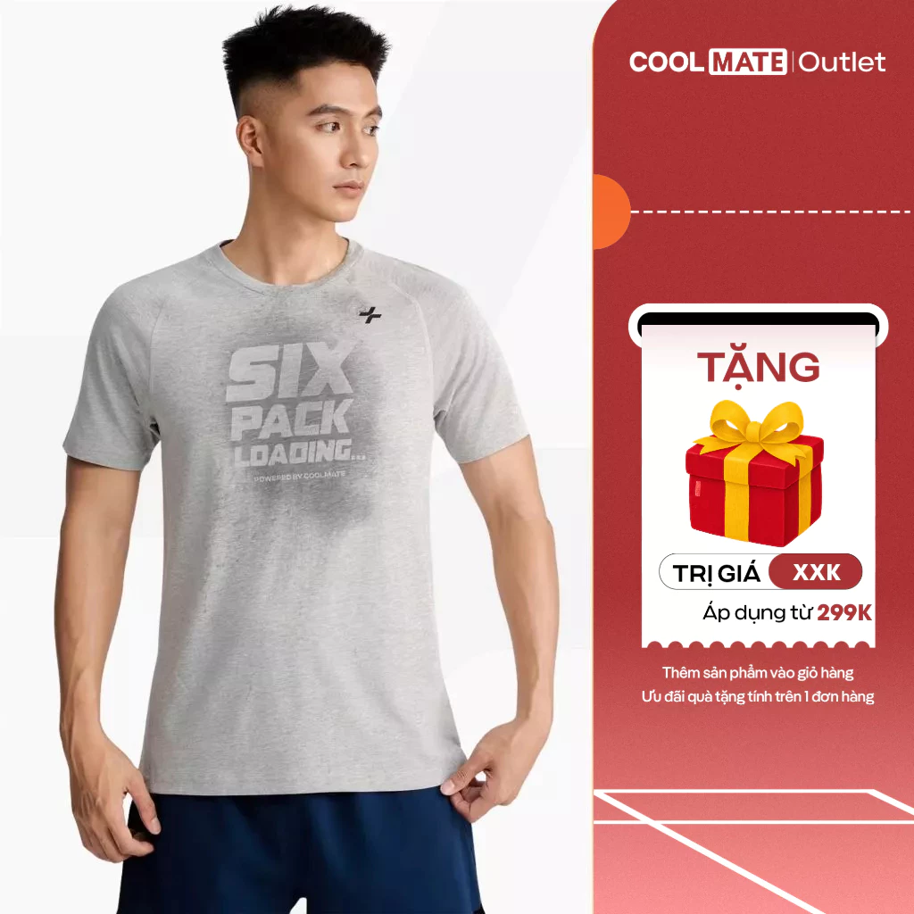 Áo Thun Nam Coolmate Thể Thao Hidden graphic "6 packs loading..."