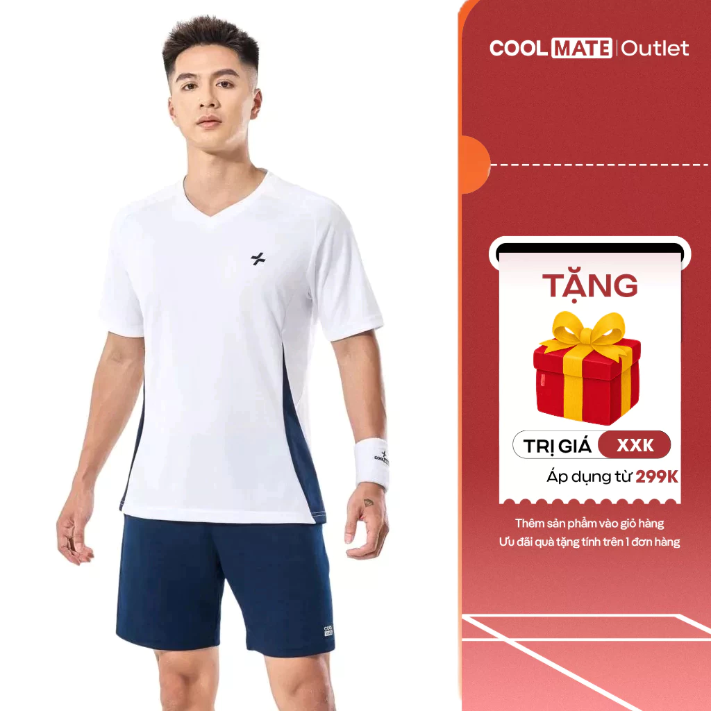[Deal mở bán] Áo Thun Nam Coolmate Thể Thao Cổ V Promax Sideflow