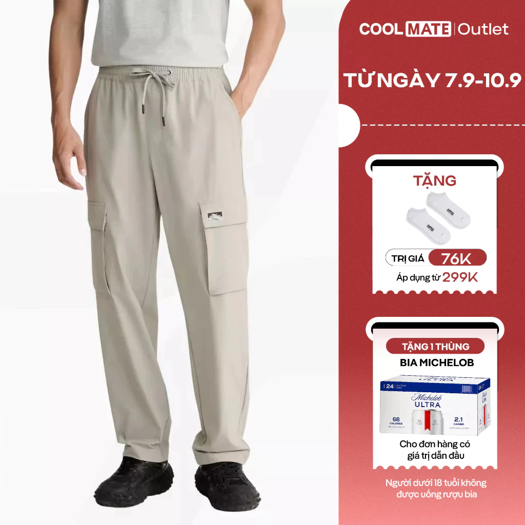 [Tặng tất lười đơn 299k]  Quần Dài Nam Outdoor túi hộp Utility Lightweight Trekking, Chạy Trail Coolmate