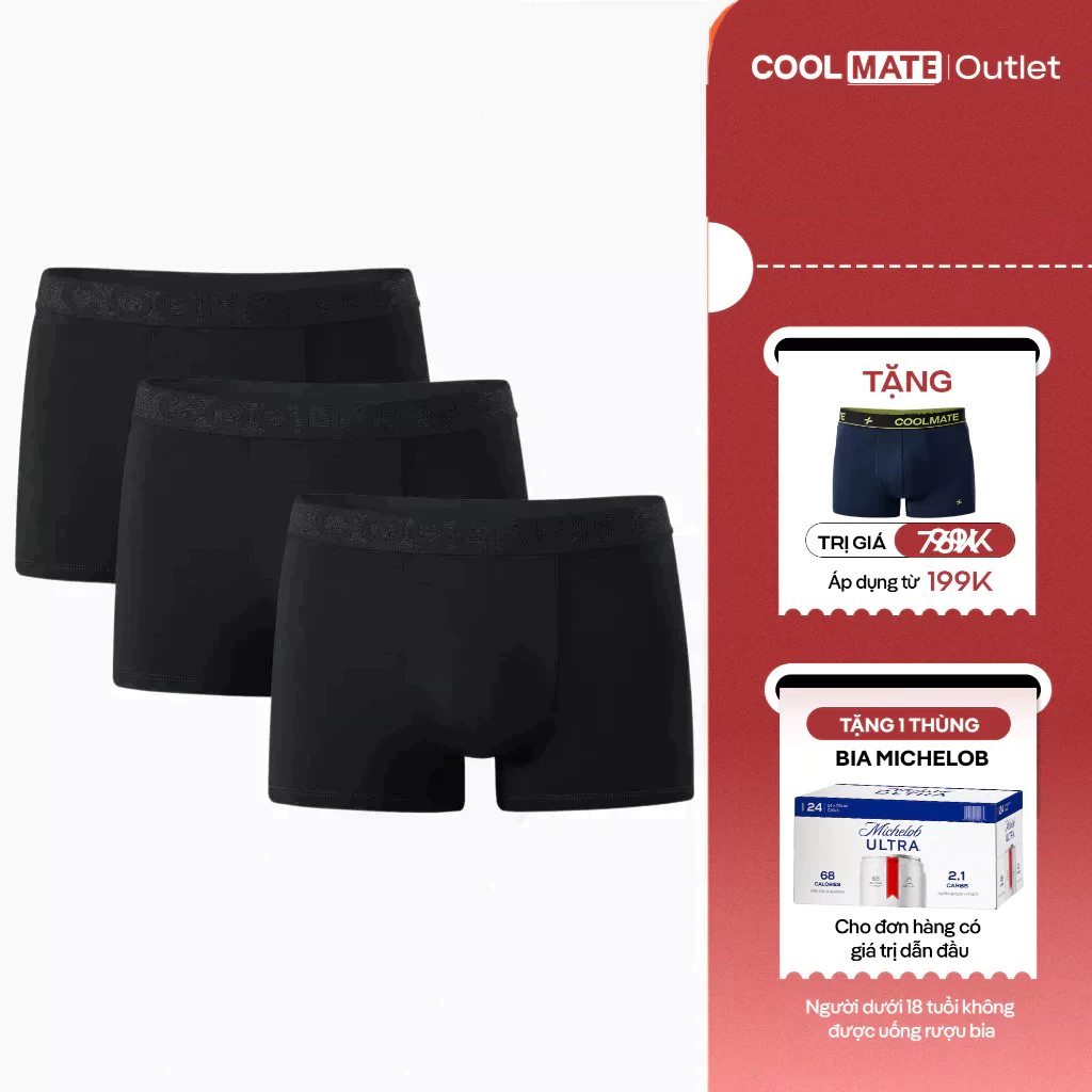[Coolmáte Ngày Hè] Combo 3 Quần Lót Nam Trunk Lenzing Modal II Coolmate