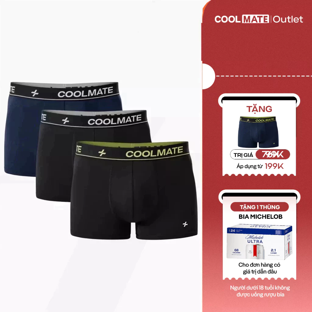 [Coolmáte Ngày Hè] Combo 3 Quần Lót Nam Coolmate Trunk AirMax Mesh