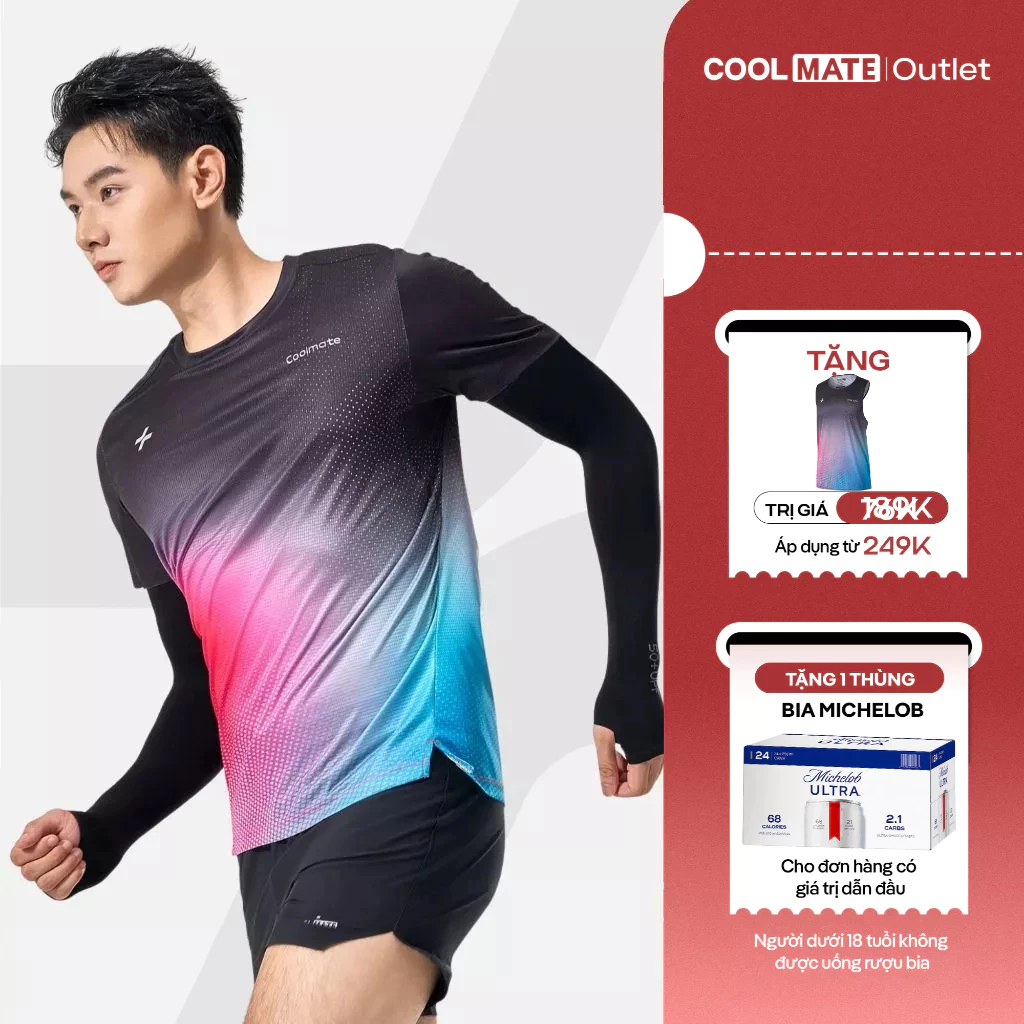 [Tặng 1 áo đơn từ 249k] Áo Thun Nam Chạy Bộ, Thể Thao AirRush Gradient