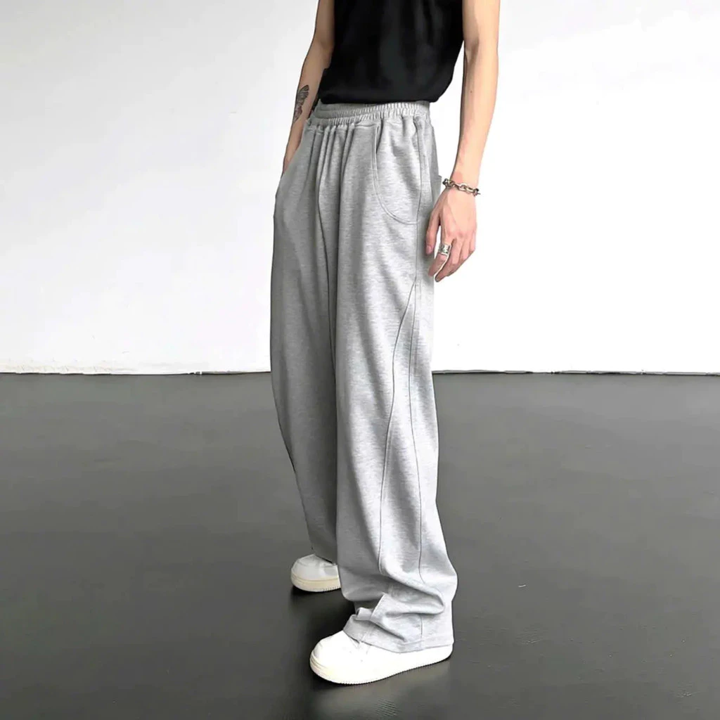 Quần Dài Form Rộng Vải Nỉ 2 Da Mềm Mịn Co Giãn Tốt Track Pants Unisex Local Brand
